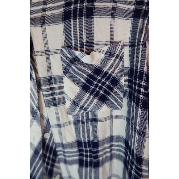 Rails White Sky Mauve set of 2 Plaid Flannel Sleep Shirt S - Picture 9 of 14